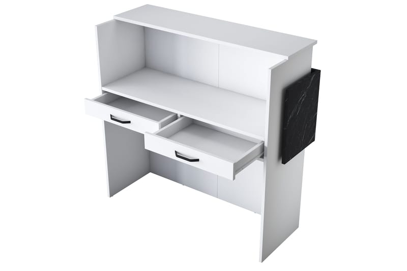 Naruto Skrivebord 110 cm - Marmor/Hvit - Møbler - Bord - Kontorbord - Skrivebord