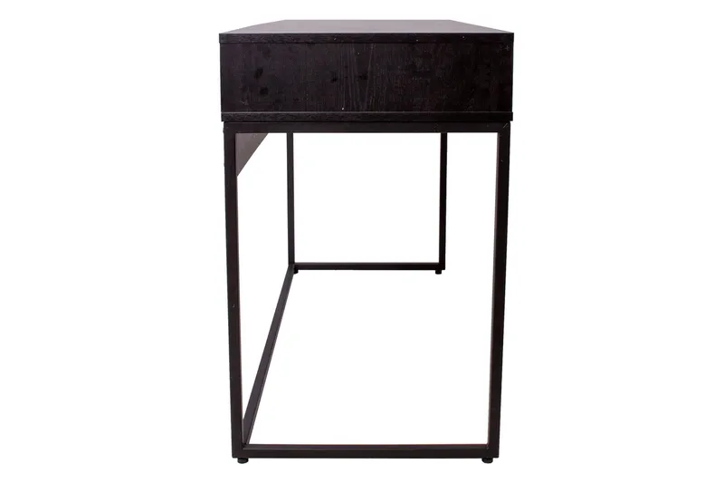 Nauerna Skrivebord 120 cm med Oppbevaring 2 Skuffer - Eikfarge/Svart - Møbler - Bord - Kontorbord - Skrivebord