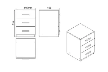 Okani Skrivebord 140 cm med oppbevaring og fotskammel - Natur / Svart - Møbler - Bord - Kontorbord - Skrivebord