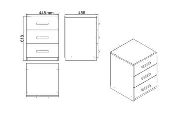 Okani Skrivebord 140 cm med oppbevaring og fotskammel - Natur / Svart - Møbler - Bord - Kontorbord - Skrivebord