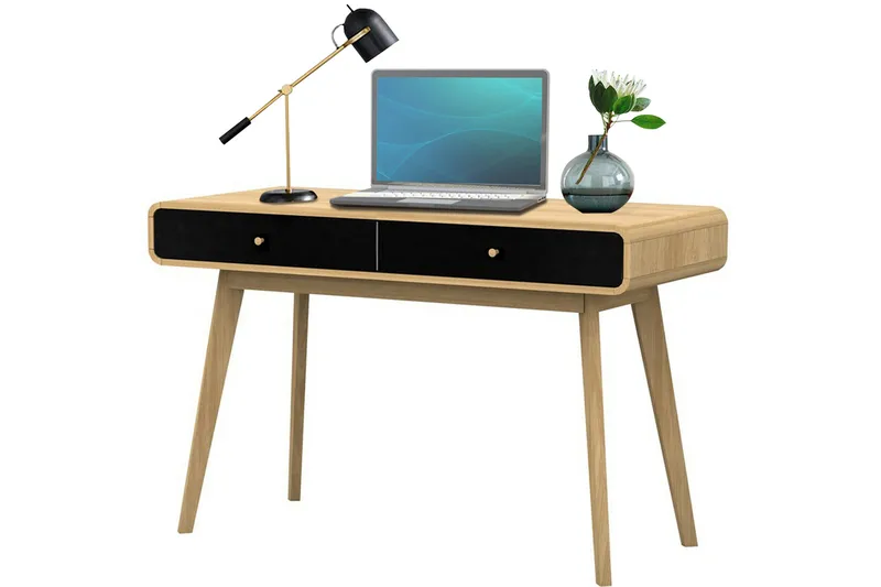 Olivet Skrivebord 120 cm - Natur/Svart - Møbler - Bord - Kontorbord - Skrivebord