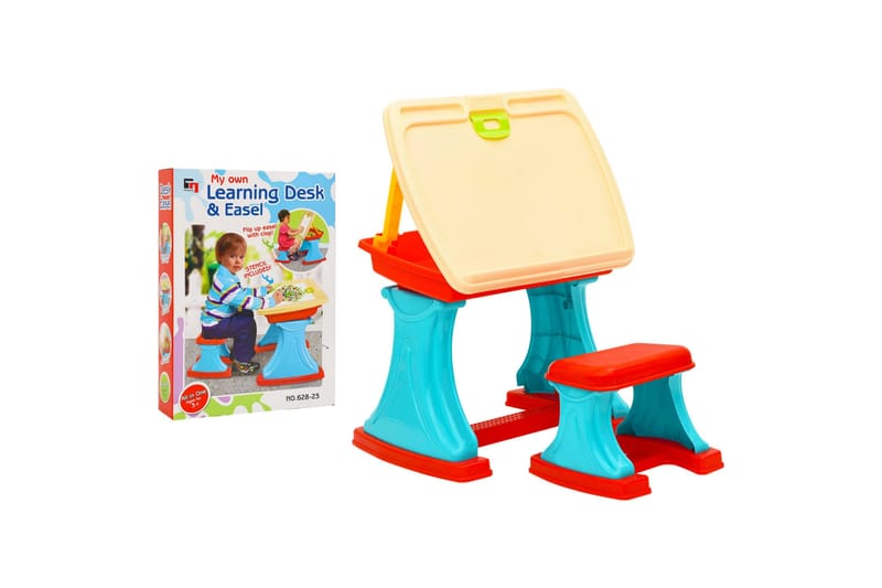 Opplæringsbord og staffeli for barn justerbart - Skrivebord - Tegnebord