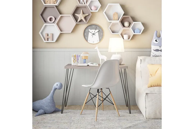 Owen Skrivebord 102 cm Grå/Svart - Dorel Home - Møbler - Bord - Kontorbord - Skrivebord