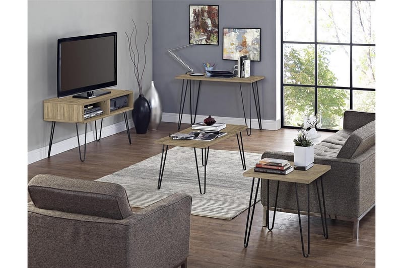 Owen Skrivebord 102 cm Natur/Svart - Dorel Home - Møbler - Bord - Kontorbord - Skrivebord