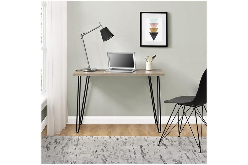Owen Skrivebord 102 cm Natur/Svart - Dorel Home - Møbler - Bord - Kontorbord - Skrivebord