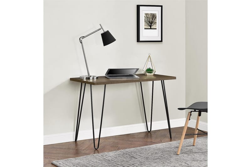Owen Skrivebord 102 cm Valnøttsbrun/Svart - Dorel Home - Møbler - Bord - Kontorbord - Skrivebord