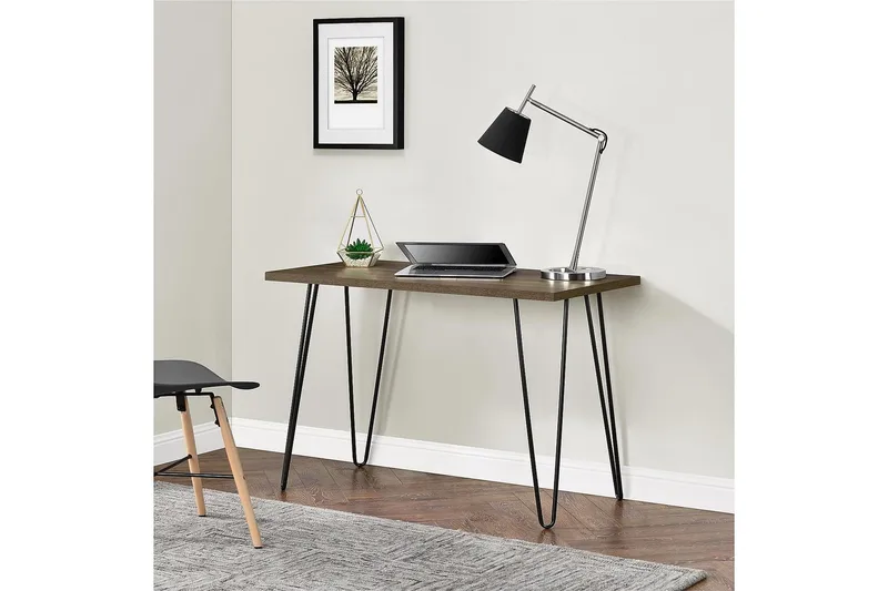 Owen Skrivebord 102 cm Valnøttsbrun/Svart - Dorel Home - Møbler - Bord - Kontorbord - Skrivebord