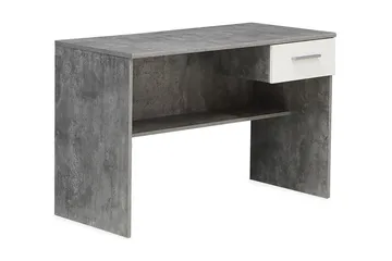 Paesley Skrivebord 110 cm med Oppbevaringsskuff - Grå/Hvit - Møbler - Bord - Kontorbord - Skrivebord