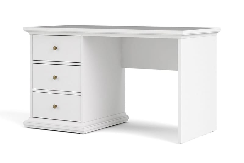 Paris skrivebord 130 cm - Hvit - Møbler - Bord - Kontorbord - Skrivebord