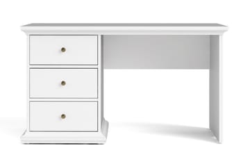 Paris skrivebord 130 cm - Hvit - Møbler - Bord - Kontorbord - Skrivebord