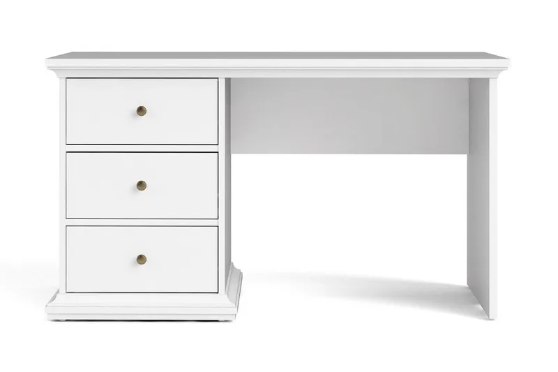 Paris skrivebord 130 cm - Hvit - Møbler - Bord - Kontorbord - Skrivebord