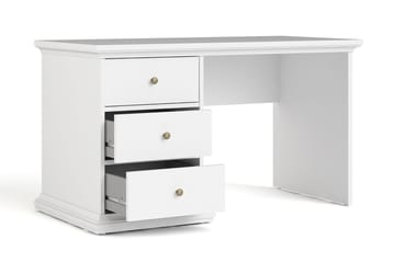 Paris skrivebord 130 cm - Hvit - Møbler - Bord - Kontorbord - Skrivebord
