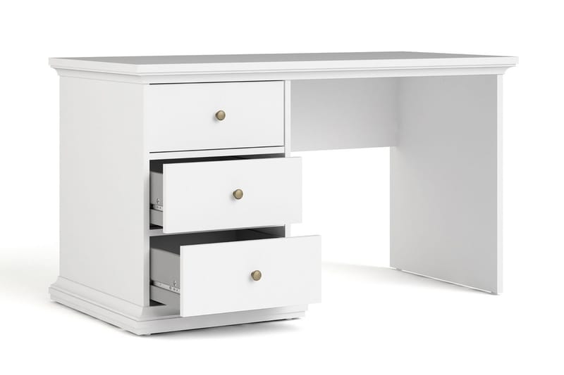 Paris skrivebord 130 cm - Hvit - Møbler - Bord - Kontorbord - Skrivebord