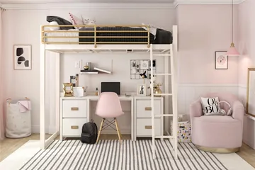 Quincy Skrivebord 120 cm Hvit - Queer Eye - Møbler - Bord - Kontorbord - Skrivebord