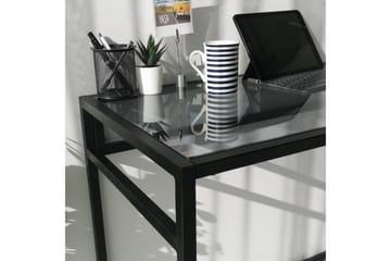 Sabani Skrivebord 100 cm - Glass/Røykfarget/Svart - Møbler - Bord - Kontorbord - Skrivebord
