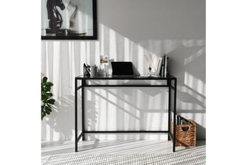 Sabani Skrivebord 100 cm - Glass/Røykfarget/Svart - Møbler - Bord - Kontorbord - Skrivebord
