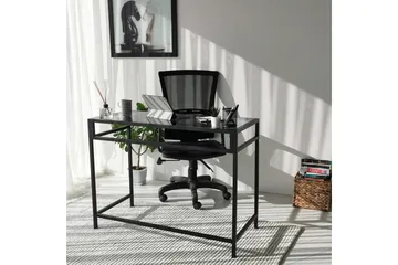 Sabani Skrivebord 100 cm - Glass/R øykfarget/Svart - Møbler - Bord - Kontorbord - Skrivebord