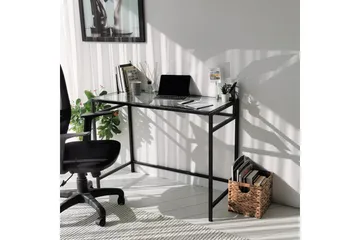 Sabani Skrivebord 100 cm - Glass/Svart - Møbler - Bord - Kontorbord - Skrivebord