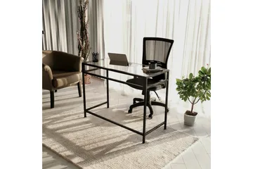 Sabani Skrivebord 100 cm - Glass/Svart - Møbler - Bord - Kontorbord - Skrivebord