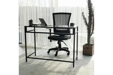 Sabani Skrivebord 100 cm - Glass/Svart - Møbler - Bord - Kontorbord - Skrivebord