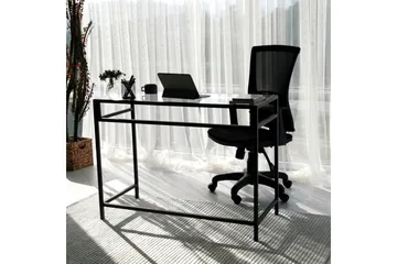 Sabani Skrivebord 100 cm - Glass/Svart - Møbler - Bord - Kontorbord - Skrivebord