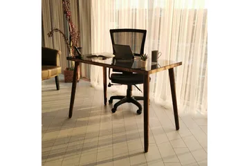 Sabani Skrivebord 110 cm - Glass/Valnøttbrun - Møbler - Bord - Kontorbord - Skrivebord