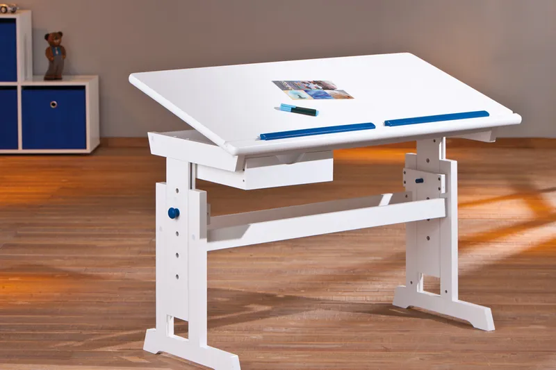 Selena Skrivebord Barn - Hvit/Rosa - Møbler - Bord - Kontorbord - Skrivebord