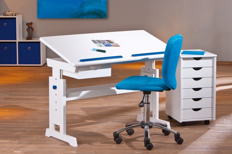 Selena Skrivebord Barn - Hvit/Rosa - Møbler - Bord - Kontorbord - Skrivebord