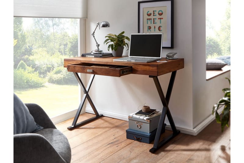 Skirvebord Rachid 120 cm Rektangulær - Natur - Møbler - Bord - Kontorbord - Skrivebord