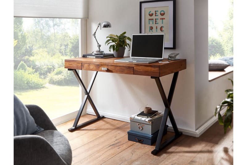 Skirvebord Rachid 120 cm Rektangulær - Natur - Møbler - Bord - Kontorbord - Skrivebord