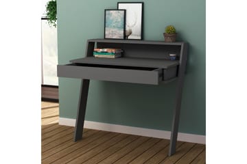 Skoved Skrivebord 94 cm med Oppbevaringsskuff + Hylle - Grå - Møbler - Bord - Kontorbord - Skrivebord