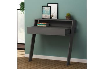 Skoved Skrivebord 94 cm med Oppbevaringsskuff + Hylle - Grå - Møbler - Bord - Kontorbord - Skrivebord