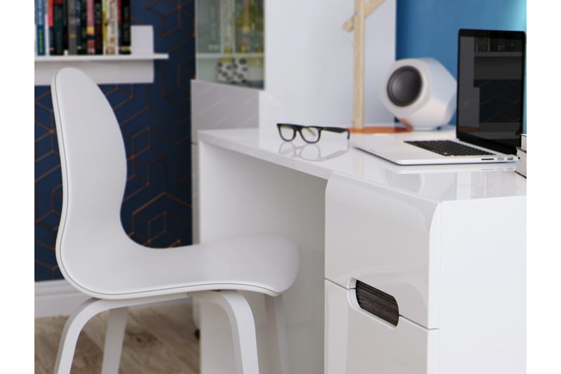 Skrivbord Tolteca 120 cm med Oppbevaring Skuff - Hvit - Skrivebord - Databord & PC bord