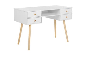 Skrivebord 110 x 55 cm Hvit LEVIN - Hvit - Møbler - Bord - Kontorbord - Skrivebord