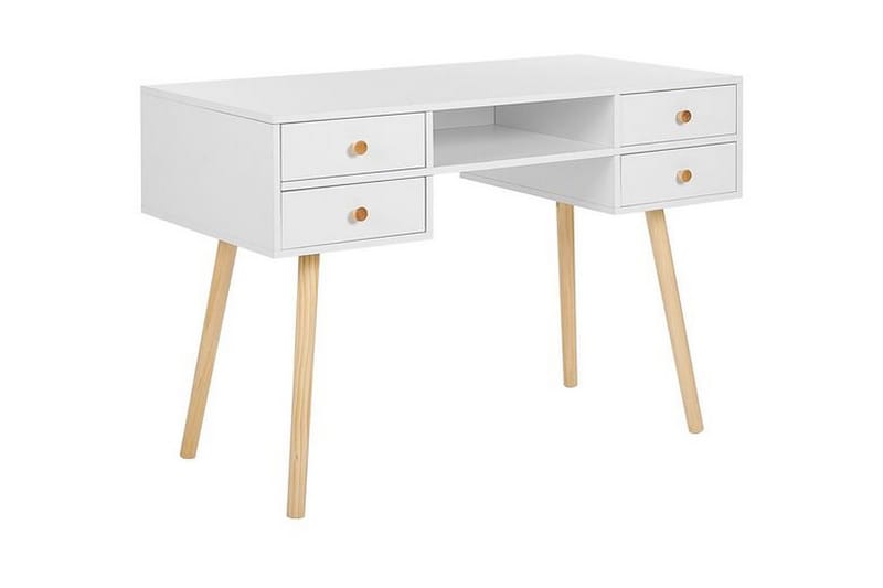 Skrivebord 110 x 55 cm Hvit LEVIN - Hvit - Møbler - Bord - Kontorbord - Skrivebord