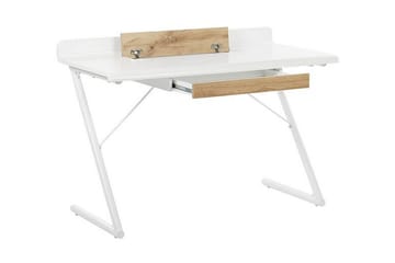 Skrivebord 120 x 60 cm Hvit/Lyst tre FOCUS - Hvit - Møbler - Bord - Kontorbord - Skrivebord