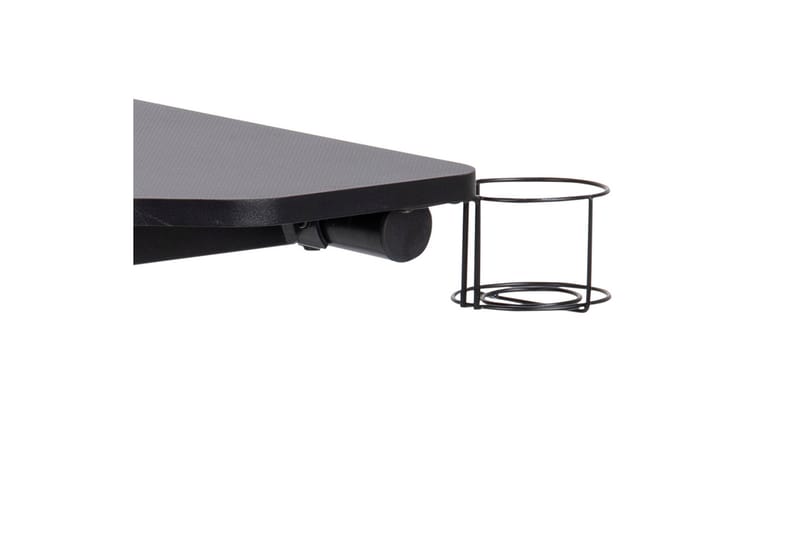 Skrivebord Annaleigh 100 cm med Mughållare + Headsethållare - Svart/Matt Svart - Skrivebord - Databord & PC bord