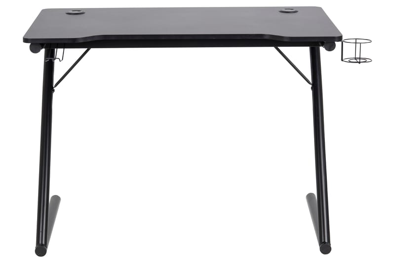 Skrivebord Annaleigh 100 cm med Mughållare + Headsethållare - Svart/Matt Svart - Skrivebord - Databord & PC bord