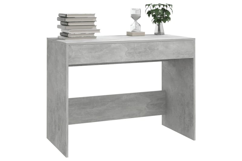 Skrivebord betonggrå 101x50x76,5 cm sponplate - Grå - Skrivebord - Databord & PC bord