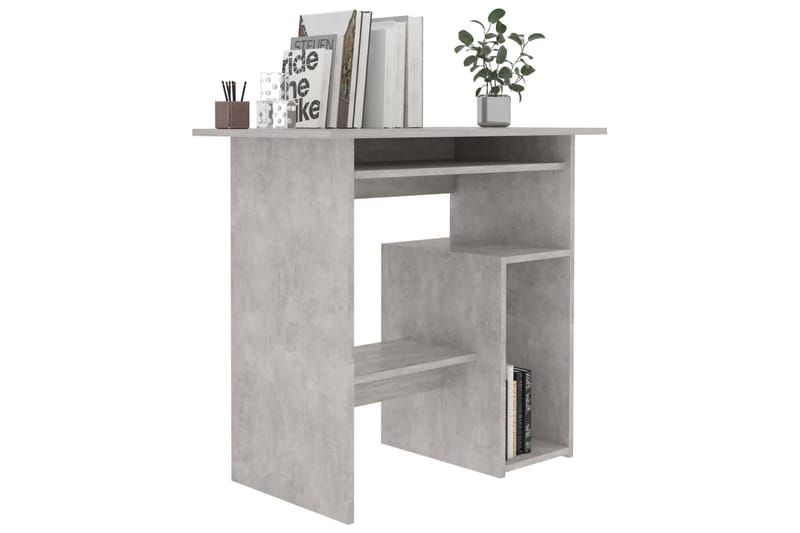 Skrivebord betonggrå 80x45x74 cm sponplate - Skrivebord - Databord & PC bord