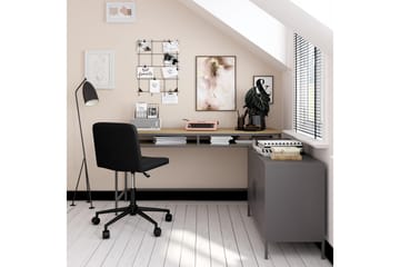 Skrivebord Bradford 153 cm Grå - Dorel Home - Møbler - Bord - Kontorbord - Skrivebord