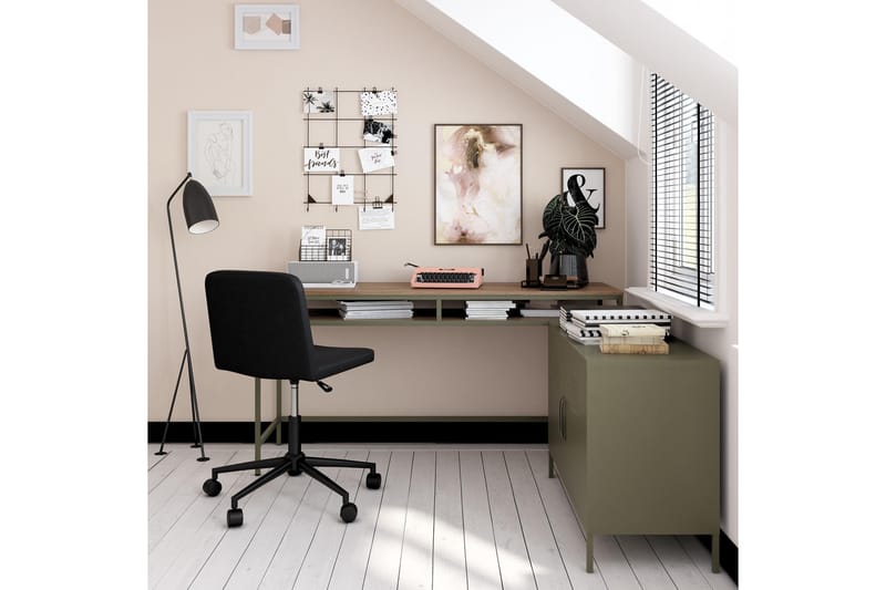 Skrivebord Bradford 153 cm Olivengrønn - Dorel Home - Møbler - Bord - Kontorbord - Skrivebord