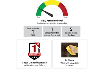 Skrivebord Brittany 121 cm Natur - Novogratz - Møbler - Bord - Kontorbord - Skrivebord