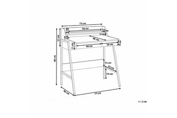 Skrivebord Broxeele 77 cm med Oppbevaring - Tre/Natur - Møbler - Bord - Kontorbord - Skrivebord
