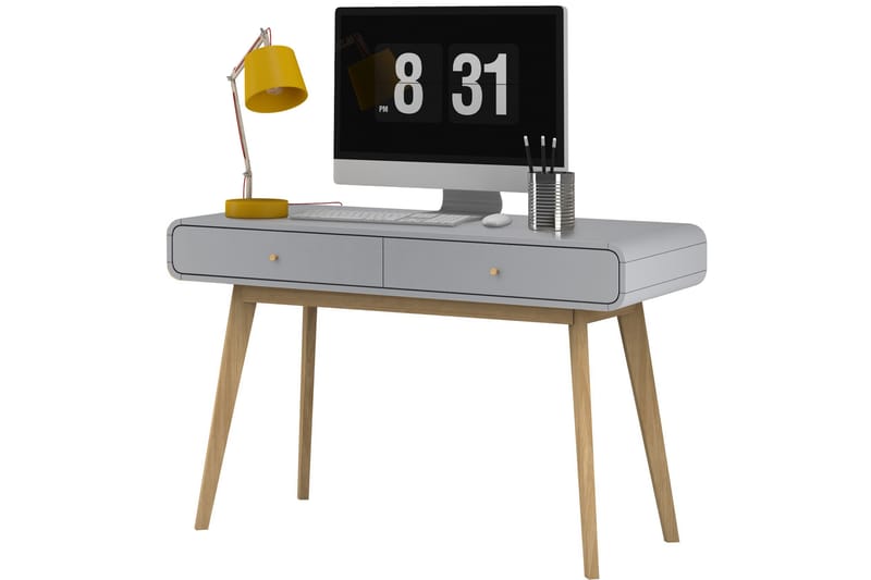 Skrivebord Caitlyn 120 cm - Grå - Skrivebord - Databord & PC bord