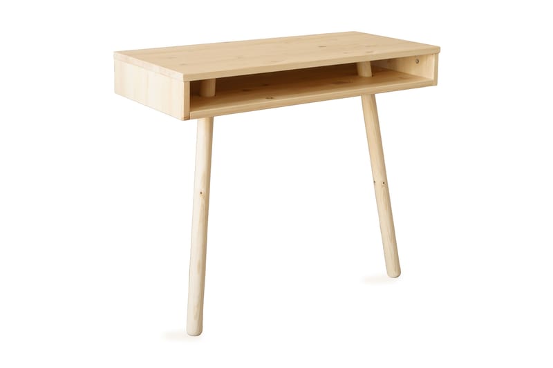 Skrivebord Capo 90 cm med Oppbevaringshylle Tall/Natur - Skrivebord - Databord & PC bord