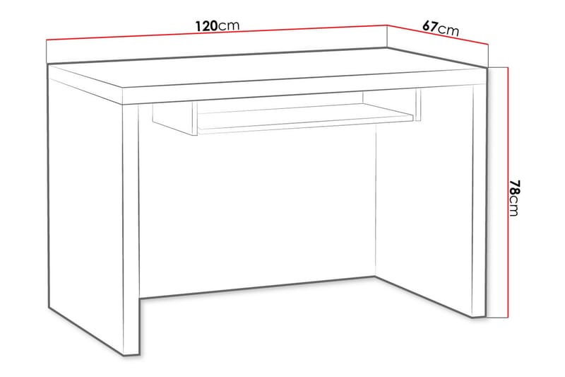 Skrivebord Ciborro 120 cm - Eikfarge/Brun - Skrivebord - Databord & PC bord