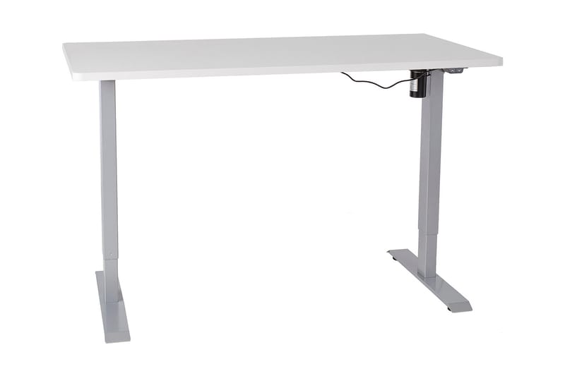 Skrivebord Cogito 140 cm Hev- og Senkbart - Grå/Hvit - Skrivebord - Databord & PC bord - Hev og senkbart skrivebord