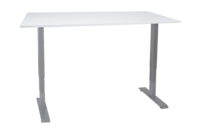 Skrivebord Cogito 2 140 cm Hev- og Senkbart - Gråhvit - Skrivebord - Databord & PC bord - Hev og senkbart skrivebord