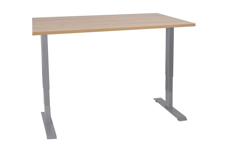 Skrivebord Cogito 2 140 cm Hev- og Senkbart - Tre/Natur - Skrivebord - Databord & PC bord - Hev og senkbart skrivebord